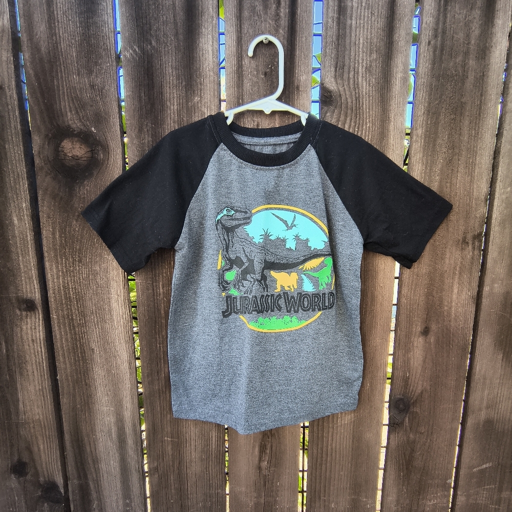 JURASSIC PARK | Universal Studios Boys Two Tone Short Sleeve Graphic Tee Shirt 7